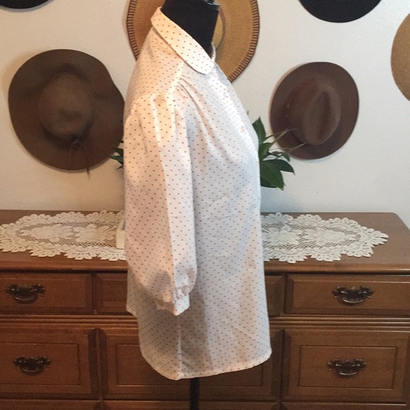 VTG 70’s donnkenny Polkadot Button Down Blouse - Picture 7 of 12